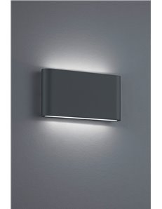 Thames applique da esterno led bi-emissione fusione alluminio antracite opaco ip54 l. 17,5cm Moderno LED 2