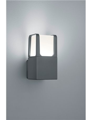 Ebro applique led da esterno fusione di alluminio antracite h. 20cm Moderno LED