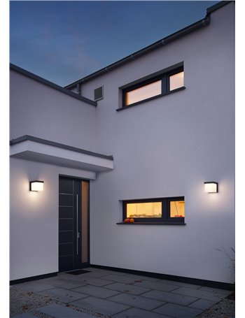 Yangtze applique led quadrata antracite cm12x12 Moderno LED