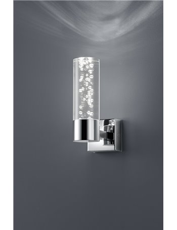 Bolsa appl. Bagno led cromo+diff. Trasp.bolle h.14,5 Moderno LED