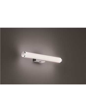 Mattimo applique led cromo ip44 con interruttore l. 40,4cm Moderno LED