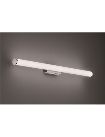 Mattimo applique led cromo ip44 con interruttore l. 80,4cm Moderno LED