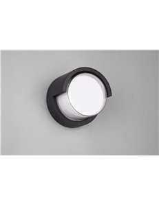 Puno applique led da esterno quadtrata metallo nero diffusore bianco ip44 d. 15cm  LED