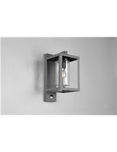 Lunga applique da esterno antracite con sensore di movimento ip44 h. 33,5cm  E27 2