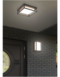 Witham applique led da esterno antracite con regolazione luce calda-fredda ip54 h. 24cm  LED