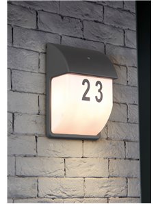 Mersey applique da esterno antracite con sensore crepuscolare ip44 h. 27,5cm  E14