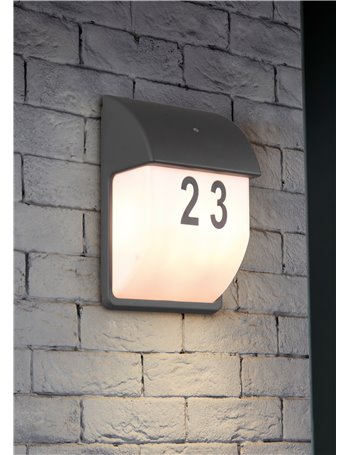 Mersey applique da esterno antracite con sensore crepuscolare ip44 h. 27,5cm  E14