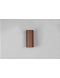 Roya applique da esterno fusione alluminio stondata ruggine a bi-emissione ip44 h.15cm  GU10