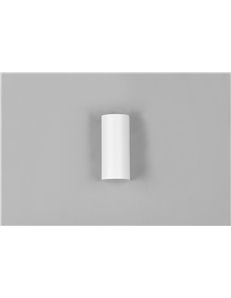 Roya applique da esterno fusione alluminio stondata bianca a bi-emissione ip44 h.15cm  GU10