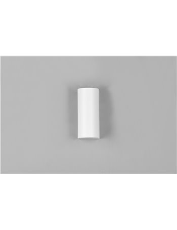Roya applique da esterno fusione alluminio stondata bianca a bi-emissione ip44 h.15cm  GU10