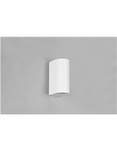 Roya applique da esterno fusione alluminio stondata bianca a bi-emissione ip44 h.15cm  GU10 2