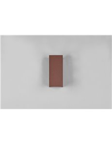 Roya applique da esterno fusione alluminio squadrata ruggine a bi-emissione ip44 h.15cm  GU10