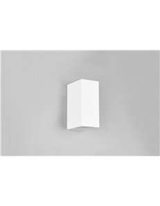 Roya applique da esterno fusione alluminio squadrata bianca a bi-emissione ip44 h.15cm  GU10 2