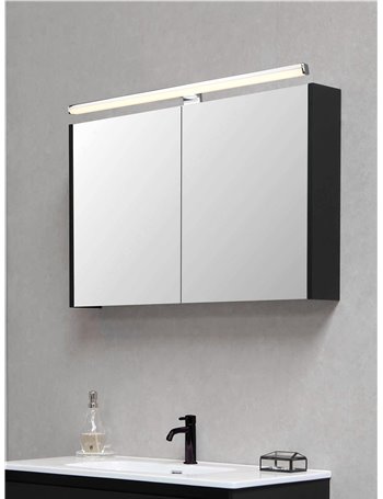 Lino applique cromo anche con possibilita' di avvitare su specchio ip44 l. 60cm Moderno LED
