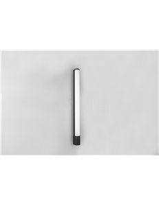 Piera applique led bordo nero con presa corrente ed interruttore ip44 l. 79cm Moderno LED