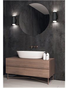 Ray applique bi-emissione nera ip44 h.16,6cm Moderno LED