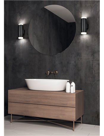Ray applique bi-emissione nera ip44 h.16,6cm Moderno LED