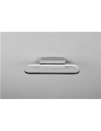 Gianni applique led cromo con interruttore ip44 l. 40cm Moderno led