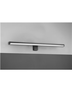 Lino applique nero anche con possibilita' di avvitare su specchio ip44 l. 60cm Moderno LED 2