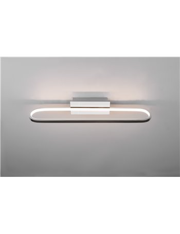 Gianni applique led cromo con interruttore ip44 l. 60cm Moderno led