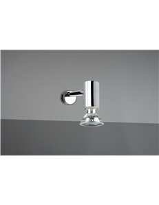 Lorenzo applique spot orientabile cromo da applicare su specchio ip44 p. 10cm Moderno GU10 2
