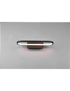 Gianni applique led nero con interruttore ip44 l. 40cm Moderno led 2