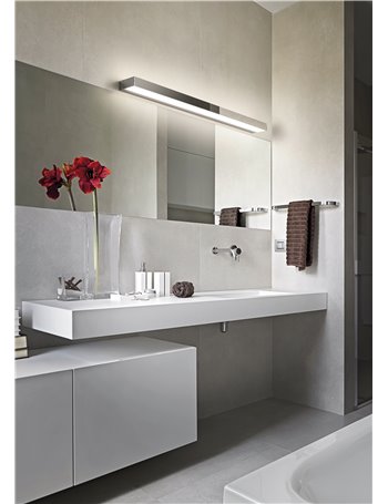 Rocco applique led bi-emissione cromo ip44 l. 90cm Moderno LED