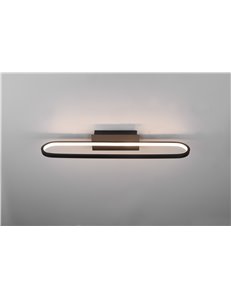 Gianni applique led nero con interruttore ip44 l. 60cm Moderno led 2