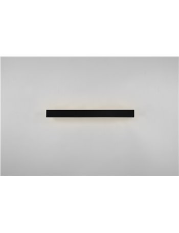 Rocco applique led bi-emissione nero ip44 l. 60cm Moderno LED