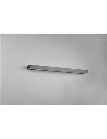 Roccoapplique led bi-emissione nero ip44 l. 90cm Moderno LED