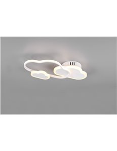 Cloudy applique led nuvola bianca rgb e telecomando multifunzione l.52cm Moderno led 2