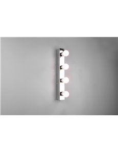 Theatro applique cromo 4 porta lampada ip44 con interruttore h. 55cm Moderno E27 2
