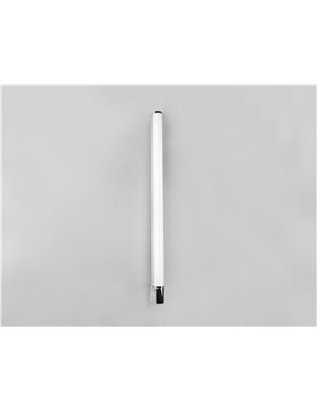 Piera applique led bordo cromo con presa corrente ed interruttore ip44 l. 119cm Moderno LED