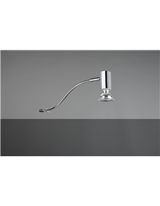 Giada applique spot orientabile cromo da avvitare su specchio ip44 h. 11,5cm Moderno GU10