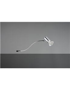 Giada applique spot orientabile cromo da avvitare su specchio ip44 h. 11,5cm Moderno GU10 2