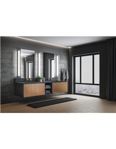 Fabio applique led cromo ip44 l. 80cm Moderno led