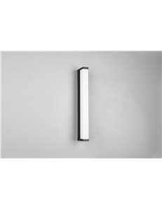 Fabio applique led nero ip44 l. 42,5cm Moderno led