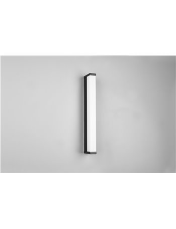Fabio applique led nero ip44 l. 42,5cm Moderno led