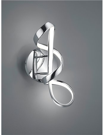 Perugia applique led cromo con dimmerazione ad interruttore h.40cm  LED