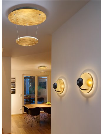 Aurora applique led oro e nera doppia emissione d. 20 Moderno LED