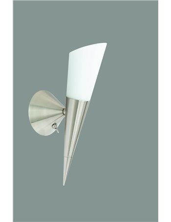 Cono applique torciera bianco cono h.40 Moderno E14
