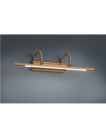 Cuadro applique lampada led quadro specchio metallo anticato Cm 48 Classico LED