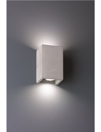 Cube applique cubo in cemento 2 luci bi-direzionale attacchi gu10 l. 10 cm x h.15cm  Moderno GU10
