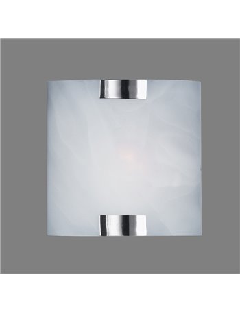Divo applique ventaglio alabastro bianco 20x20 Moderno E14