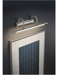 Cuadro applique led quadro specchio acciaio Cm 48 Moderno LED