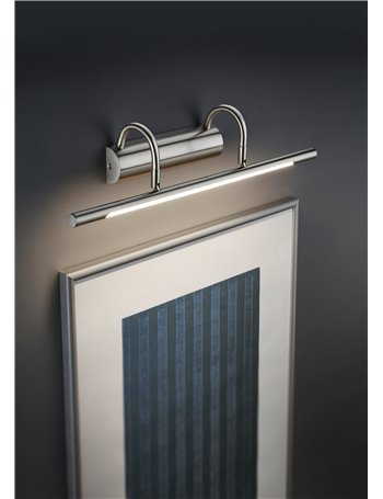 Cuadro applique led quadro specchio acciaio Cm 48 Moderno LED