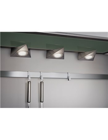 Ecco kit 3 pezzi sottopensile led acciaio 13x13 cad.  Moderno LED