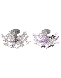 Flower appl. Fiori acrilico trasparente colorato cm38 Stile giovane E14 2