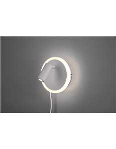 Jordan applique led bianca doppia illuminazione con accensione separata d. 1cm Moderno LED