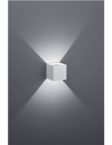 Louis applique led cubo bi-direzionale colore alluminio h.10cm  Moderno LED
